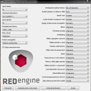 Wiedźmin 2 - Ustawienia grafiki