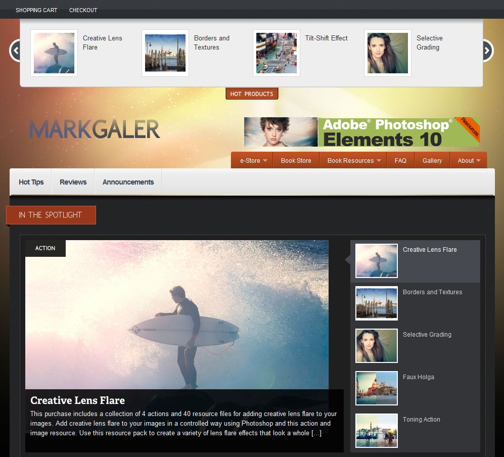 Strona Marka Galera autora ksiażki Adobe Photoshop Elements 9 Maksymalna wydajność