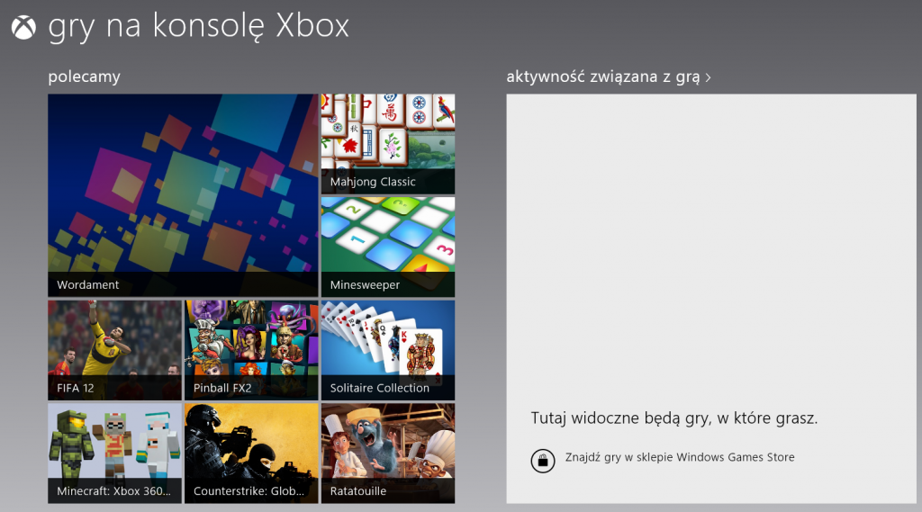 Gry w Windows 8