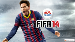 Lionel Messi na ekranie startowym FIFA 14